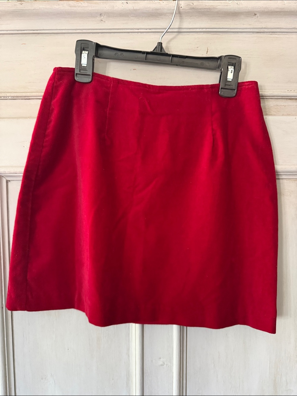 XOXO Bold Red Velvet Mini Skirt
